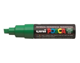 Marcador Uni Posca PC-8K Perm., traço  8mm, Biselado, verde