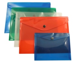 Envelope PP c/ botão Plus A7, (105X74) refª 2017, Verde