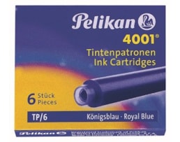 Tinta Pelikan 4001 TP/6 Cxa.  c/6 Cartuchos, Encarnado