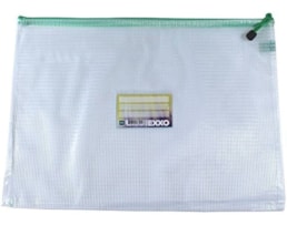 Bolsa PVC reforçado, HFP 34113 c/ fecho zip, A3 (43X31X1,5)