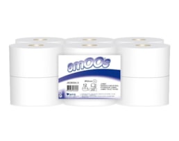 Papel Higiénico Amoos, 2F., Jumbo, saco c/12 rolos