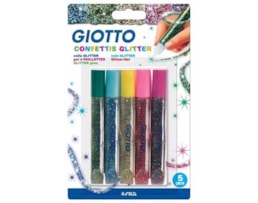 Cola Giotto Glitter 545400 Confettis Bl. c/5 tb. 10,5ml