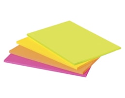 Blocos Post It 6845-SSP, 200X149mm, Pack c/4X45fls. 4 cores