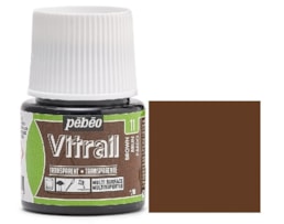 Tinta Pebeo Vitral refª 8050-011, frs. 45ml, Castanho