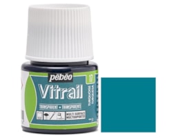 Tinta Pebeo Vitral Refª 8050-017, frs. 45ml, Turquesa
