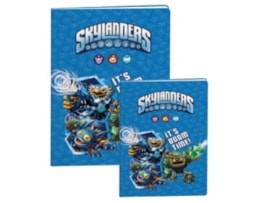 Caderno A5 Ancor, agrafado, 80 fls. Skylanders, Quad.