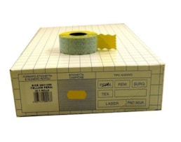 Etiquetas rolo 26X12 Redondo, Amarelo, Permanente