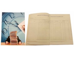 Livro Registo Horas Trabalho Suplementar
