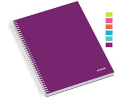 Caderno A4 Ambar School, Esp. C/ Dura 120fls, Paut.