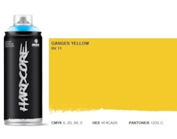 Tinta Spray MTN Hardcore, 400 ml, Amarelo Ganges