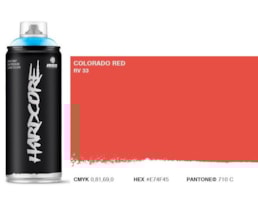 Tinta Spray MTN Hardcore, 400 ml, Vermelho colorado