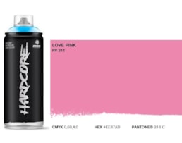 Tinta Spray MTN Hardcore, 400 ml, Rosa Amor