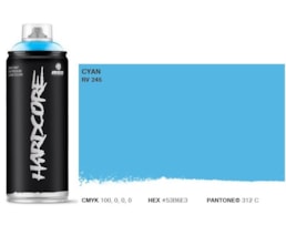 Tinta Spray MTN Hardcore, 400 ml, Cyan