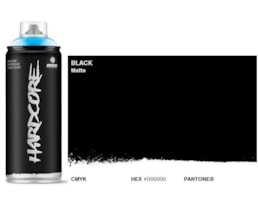 Tinta Spray MTN Hardcore, 400 ml, Preto mate