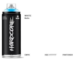 Tinta Spray MTN Hardcore, 400 ml, Branco mate