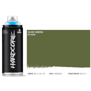Tinta Spray MTN Hardcore, 400 ml, Verde Oliva