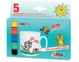 Marcador Hobby Line, Porcelana, Conj. c/5 cores