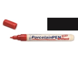 Marcador Hobby Line, Porcelana, brilhante, Preto