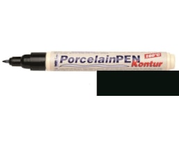 Marcador Hobby Line, Porcelana, brilhante, Contorno, Preto