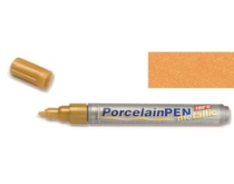 Marcador Hobby Line, Porcelana,  metálico, Ouro