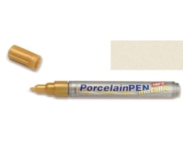 Marcador Hobby Line, Porcelana, brilhante, Branco Pérola