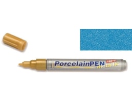 Marcador Hobby Line, Porcelana, metálico, Azul