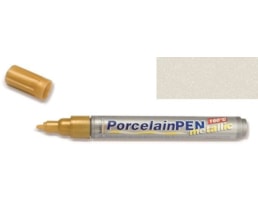 Marcador Hobby Line, Porcelana, metálico, Contorno, Prata