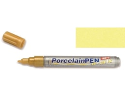 Marcador Hobby Line, Porcelana, metálico, Contorno, Amarelo