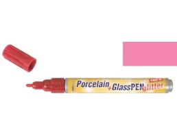 Marcador Hobby Line, Porcelana+vidro, Glitter, 1-3mm, Rosé