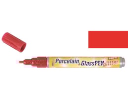 Marcador Hobby Line, Porcelana+vidro, Glitter, 1-3mm, Enc.