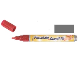Marcador Hobby Line,Porcelana+vidro,Glitter,1-3mm,Antracite