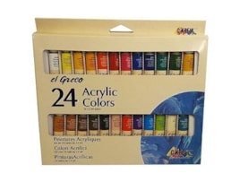 Acrilico EL GRECO, 12ml. Set c/ 24 cores