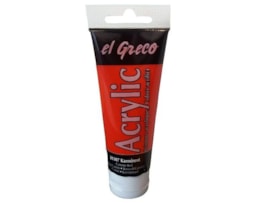 Acrilico EL GRECO, Tubo c/ 75ml, Vermelho Carmin