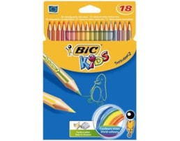 Lápis cor Bic Tropicolors 2, cx. c/18 longos