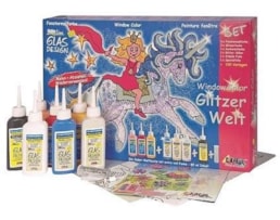 Caneta p/vidro HOBBY LINE C2 (Janelas) Set Glitter Fantasia