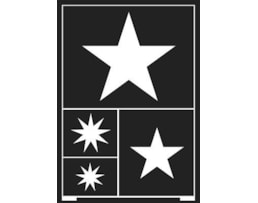 Stencil Flexivel, A5, Estrelas