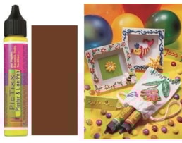 Tinta relevo Hobby L.Pic tixx Pluster&Liner, 29ml, Castanho