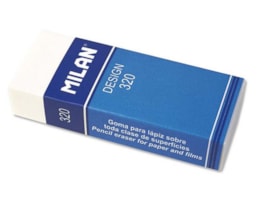 Borracha Milan, branca, refª CPM320 (6,1X2,3X1,2cm)
