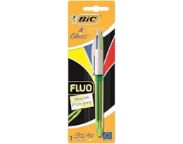 Esferográfica Bic 4 cores, Fluo