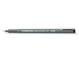 Marcadores Staedtler 308, Pigment Liner 0.1mm Preto