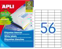 Etiquetas Apli A4, 52,5x21,2 Cx.100 Fls Ref.1284