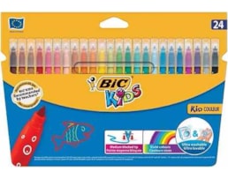 Marcadores Bic Kids, carteira c/ 24 cores