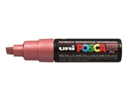 Marcador Uni Posca PC-8K Perm, traço  8mm, Vermelho metal
