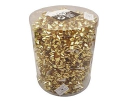 Laços p/ prendas 1", metal Ouro, Cx. 100