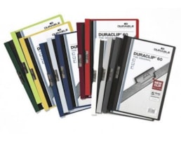 Classificador Durable Duraclip 2209, C. Transp., 60Fls, Am.
