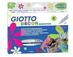 Marcador Giotto Decor Materials c/6 Ref.453300