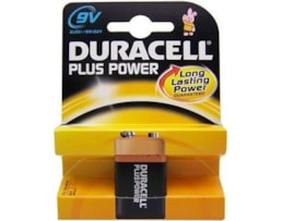 Pilhas Duracel Plus 9V, 6LR61/1-MN1604, Bl. c/1