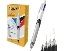 Esferográfica Bic 4C, multifunções, 3 Cores + 1 lap.