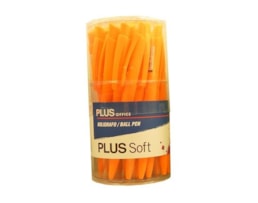 Esferográfica Plus Soft, Retrátil, Exp. 25, R81039, Laranja