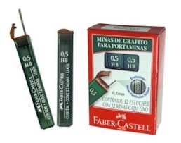 MINAS FABER 0,5 HB, Refª 9125, Tubo C/12 minas